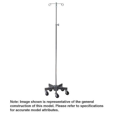 5-Leg, Space Saving IV Stand 4 Hooks